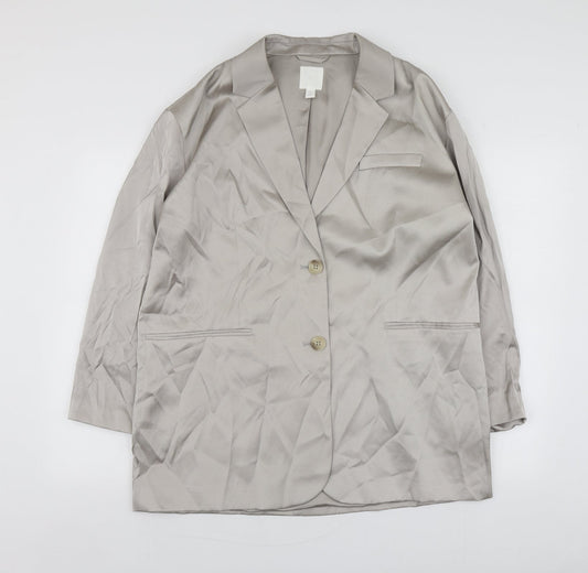 Womens UK Size S H&M Silver Jacket