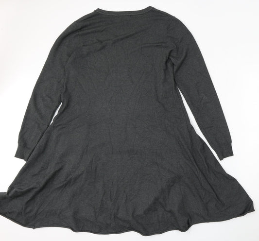 Womens UK Size One Size Studio Grey Pullover Jumper