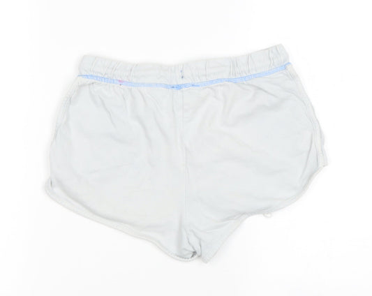 Topshop Womens Blue Cotton Hot Pants Shorts Size 6 Regular