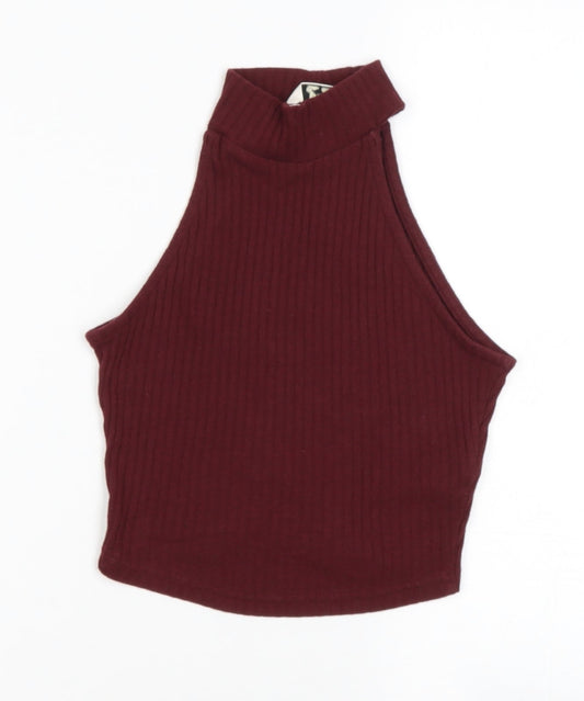 Womens UK Size 4 Miss Selfridge Red Basic Tank