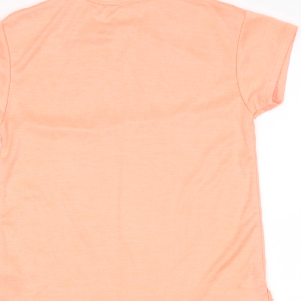 Dunnes Stores Girls Pink Polyester Pullover T-Shirt Size 8-9 Years Round Neck