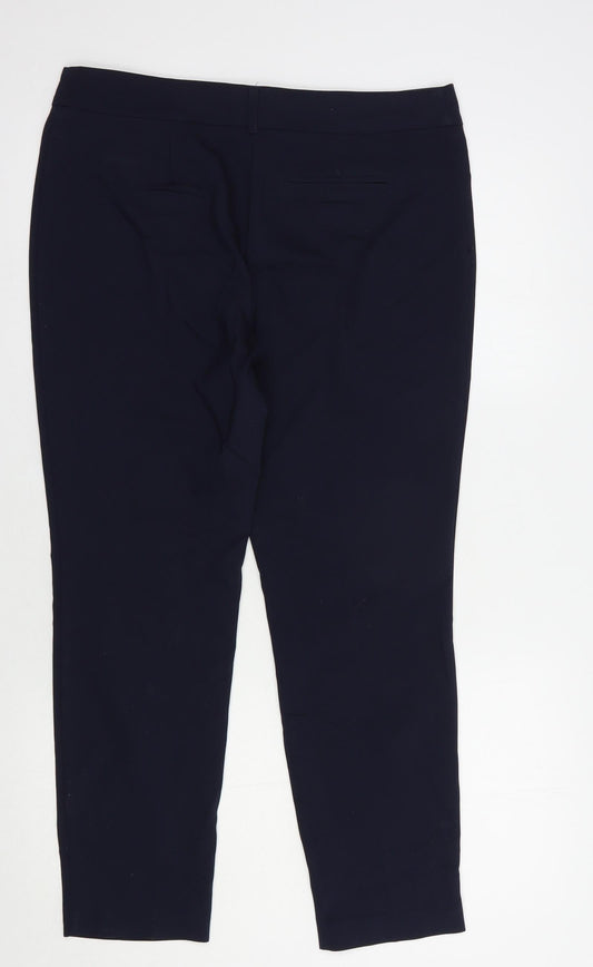 Womens UK Size 12 Papaya Regular Fit Dress Pants Blue Trousers