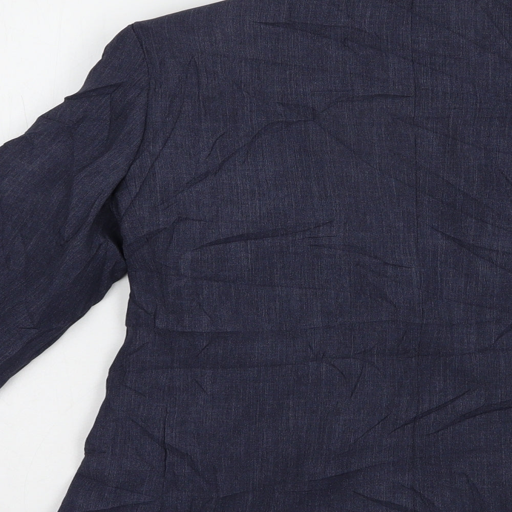 Bay Womens Blue Jacket Blazer Size 14 Button