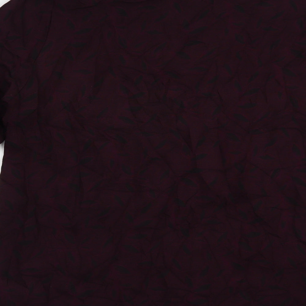 essence Womens Purple Floral Jacket Blazer Size L Button