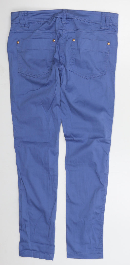 Womens UK Size 10 NEXT Regular Fit Blue Trousers