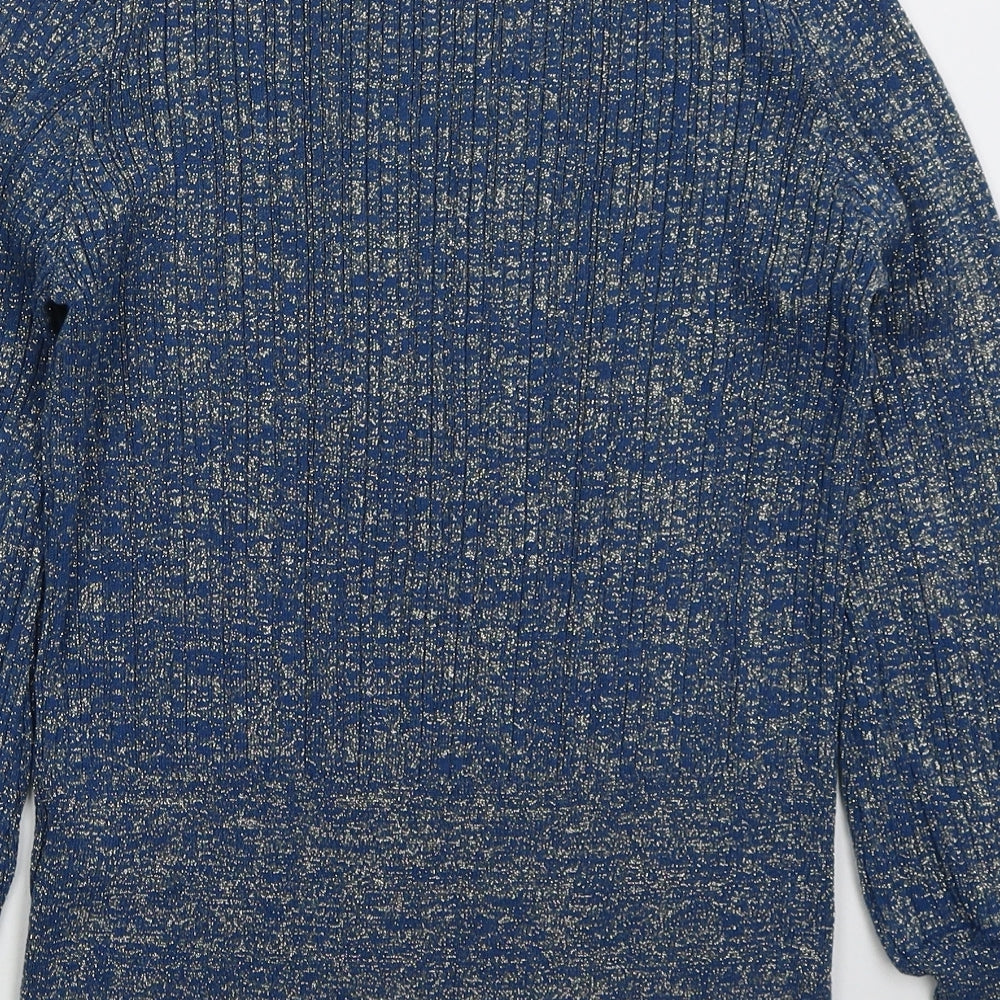 Womens UK Size S Marks and Spencer Blue Pullover Jumper