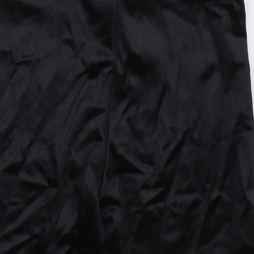 Topshop Womens Black Nylon Biker Shorts Size 8 L5 in Regular