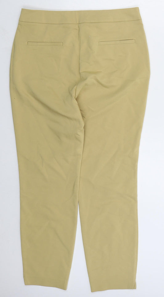 Womens UK Size 12 Papaya Regular Fit Beige Trousers