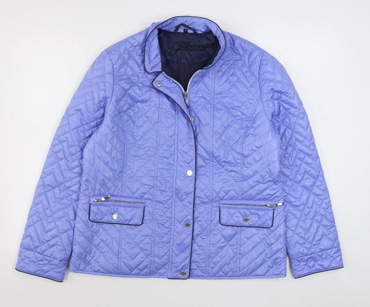 Womens UK Size 12 Finesse Purple Quilted Coat