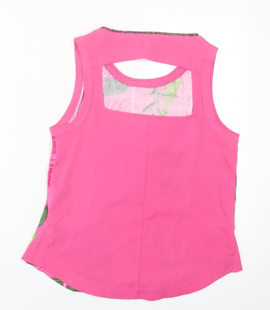 Womens UK Size 10 NEXT Pink Basic Tank