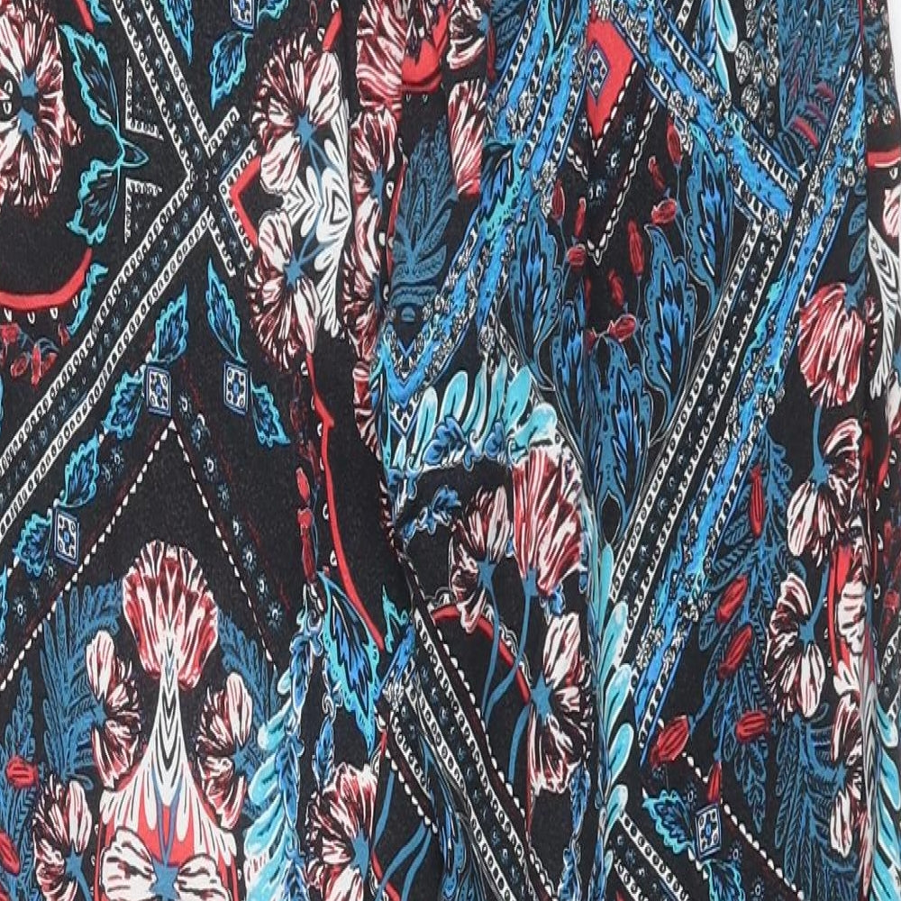George Womens Multicoloured Floral Viscose Trousers Size 12 L29 in Regular