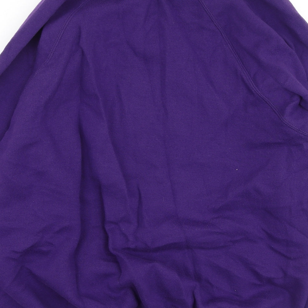 Russel Mens Purple Cotton Pullover Sweatshirt Size L - Christmas Jumper