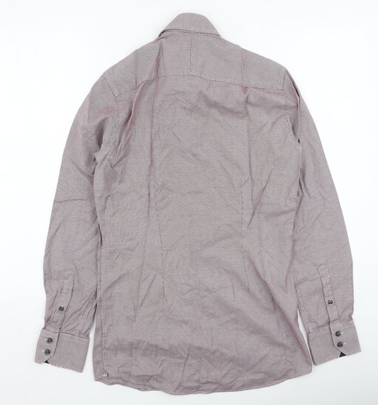 NEXT Mens Purple Cotton Button-Up Size 37 Collared