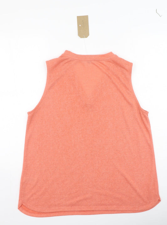 Bonmarche Womens Orange Cotton Camisole Tank Size 16 V-Neck