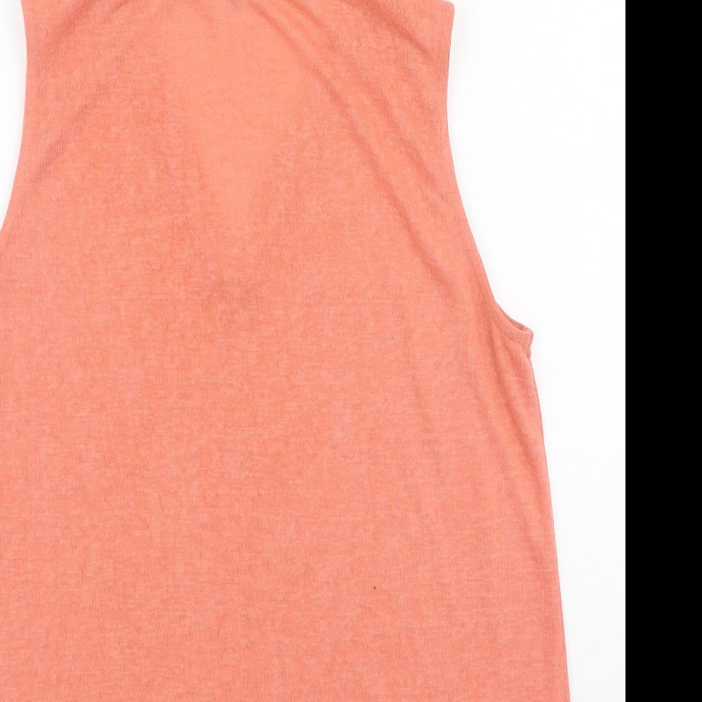 Bonmarche Womens Orange Cotton Camisole Tank Size 16 V-Neck