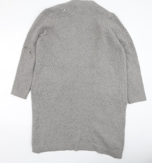 b.young Womens Grey V-Neck Acrylic Cardigan Jumper Size L