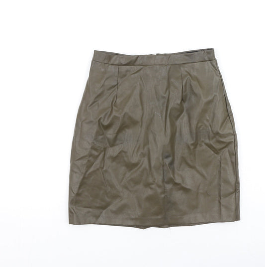River Island Womens Green Polyester Mini Skirt Size 6