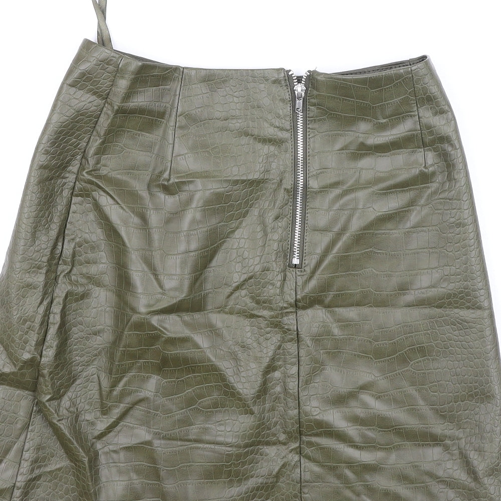 Primark Womens Green Polyester Mini Skirt Size 4