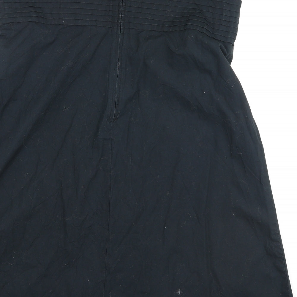Gap Womens Black 100% Cotton Fit & Flare Size 14 Off the Shoulder