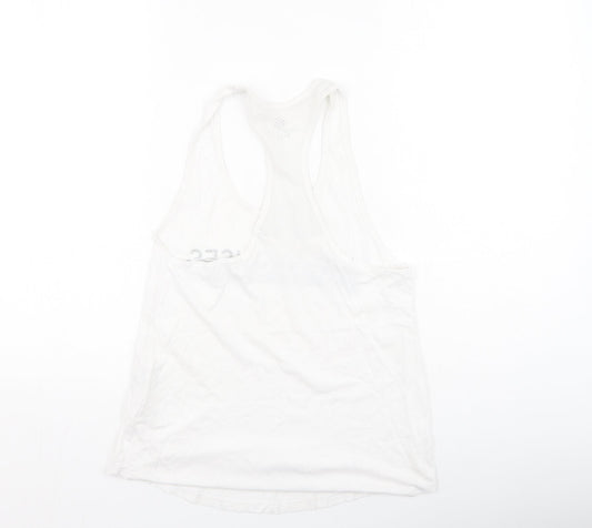 Womens UK Size S New Look White Basic Tank
