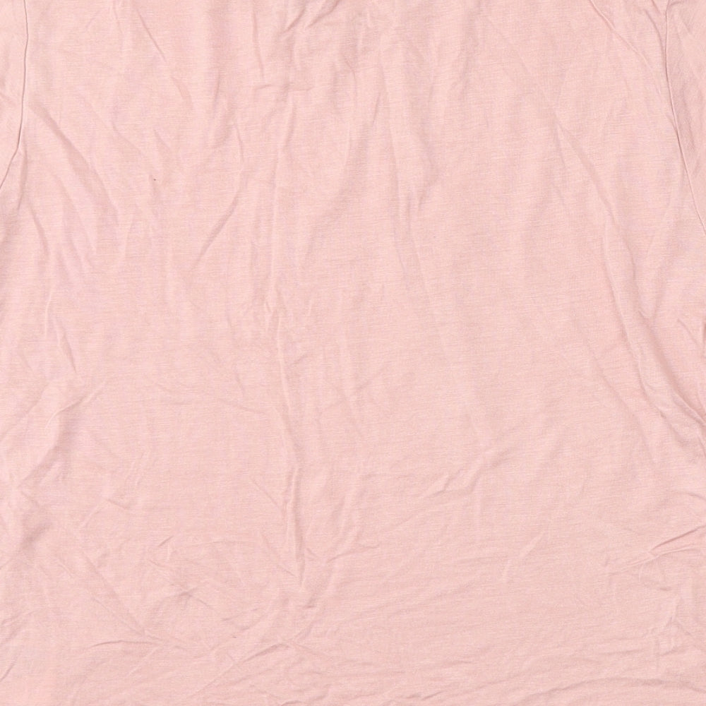 Womens UK Size S Divided by H&M Pink Basic T-Shirt