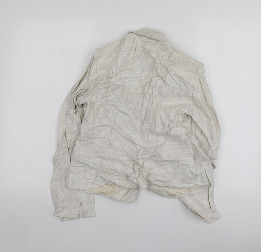 Principles Womens Beige  Viscose Jacket Suit Jacket Size 12