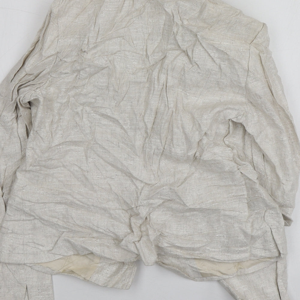 Principles Womens Beige  Viscose Jacket Suit Jacket Size 12