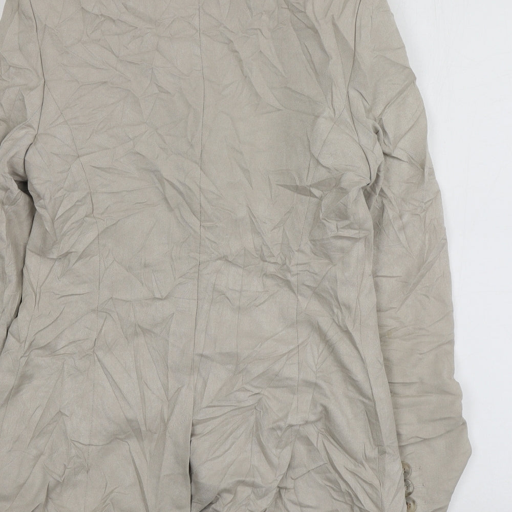 NEXT Womens Beige Viscose Jacket Suit Jacket Size 12
