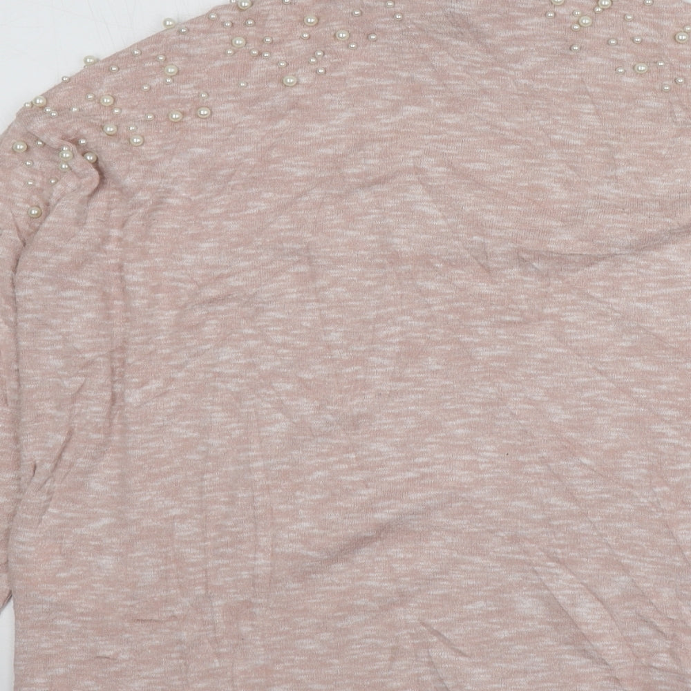 Womens UK Size S H&M Pink Pullover Jumper