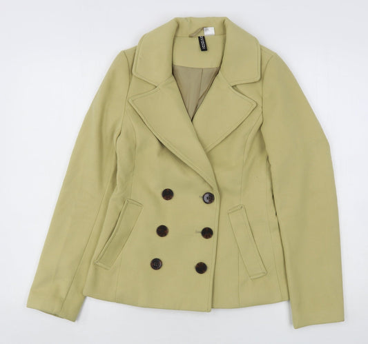 Womens UK Size 4 H&M Beige Pea Coat