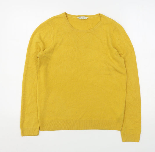 Womens UK Size 12 Matalan Yellow Pullover Jumper