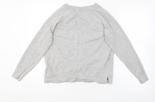 TU Womens Grey Round Neck Cotton Pullover Jumper Size 8