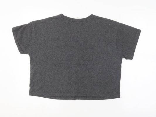 Womens UK Size S New Look Grey Basic T-Shirt