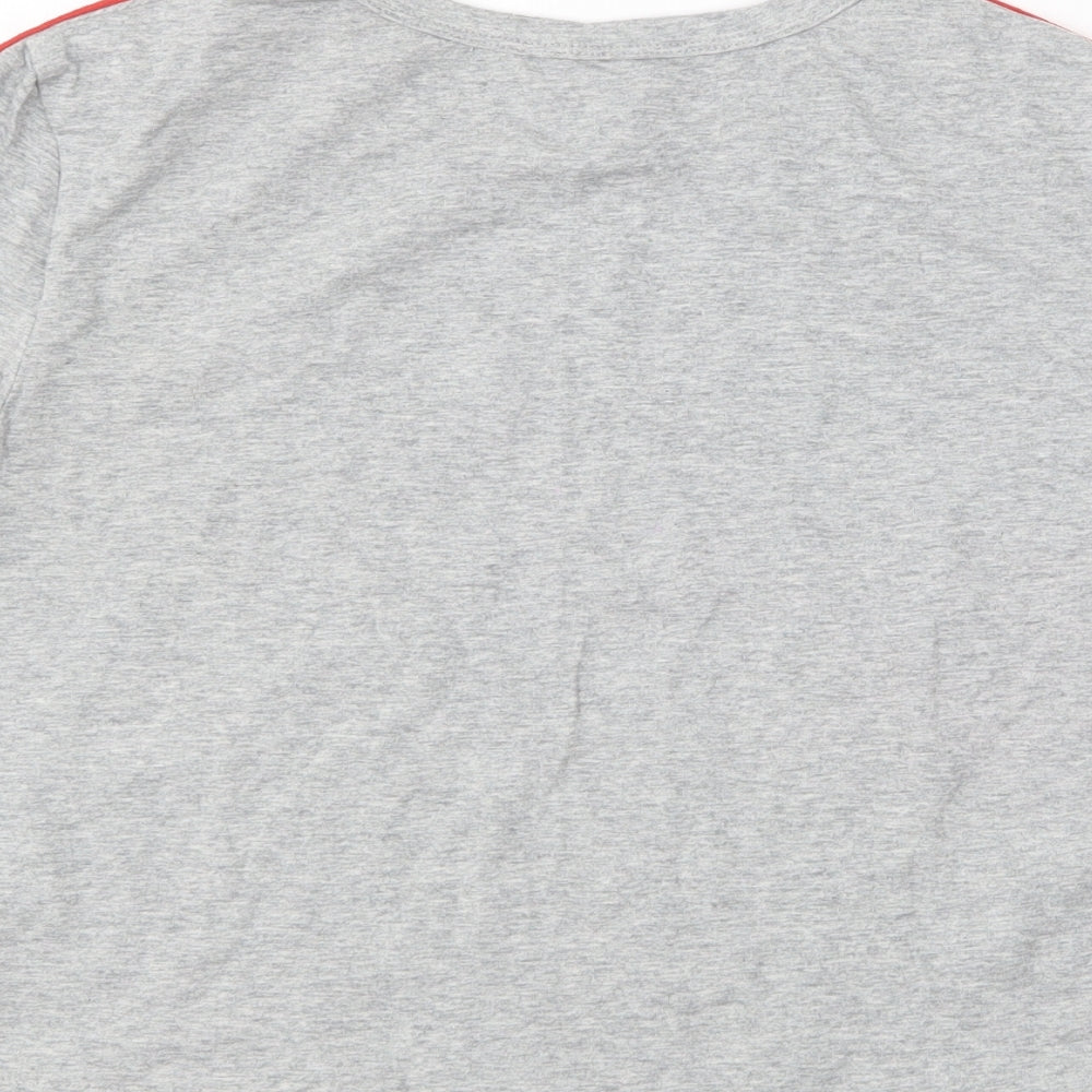 SheIn Womens Grey Cotton Basic T-Shirt Size L Round Neck