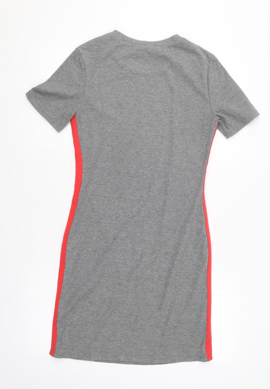 H&M Womens Grey Polyester Bodycon Size 42 Round Neck