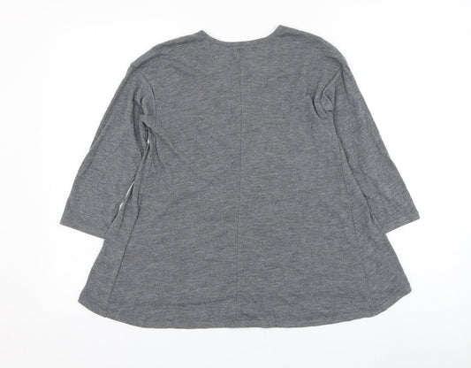 Womens UK Size S Hollister Grey Basic Blouse