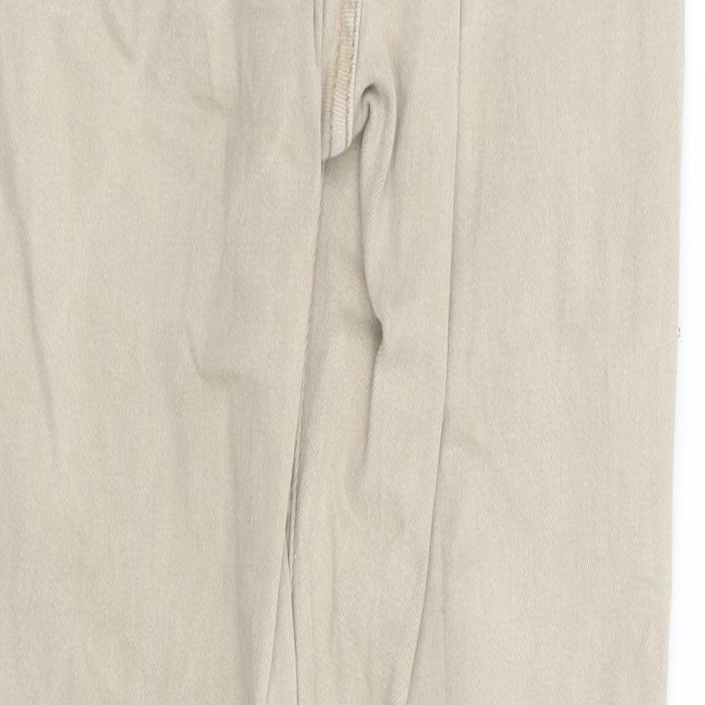 Topshop Womens Beige Cotton Skinny Jeans Size 28 L27 in Regular Zip