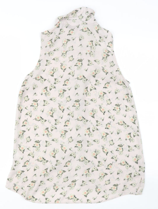newlook Womens Multicoloured Floral Polyester Basic Blouse Size 8 Collared