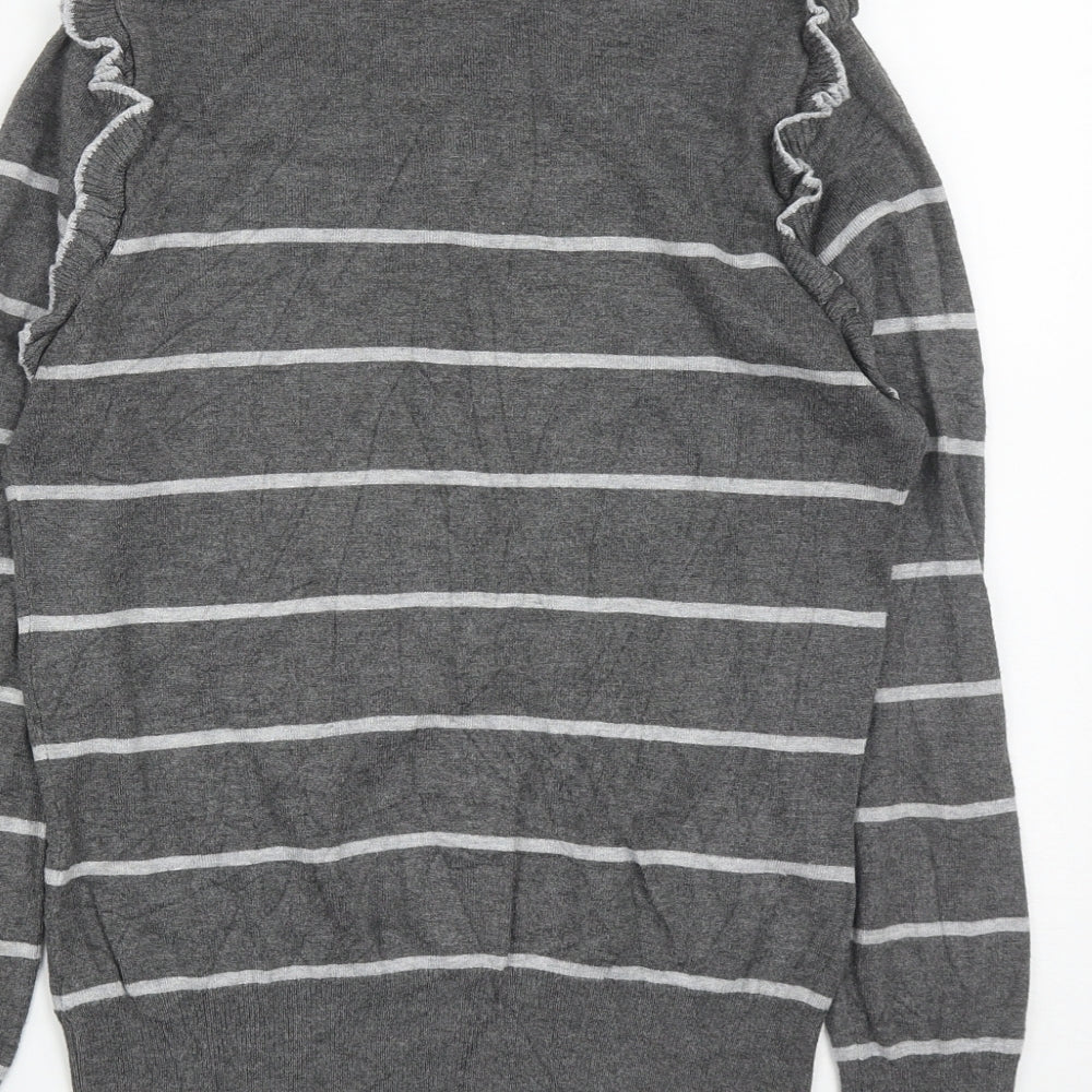 Womens UK Size 12 Debenhams Grey Pullover Jumper