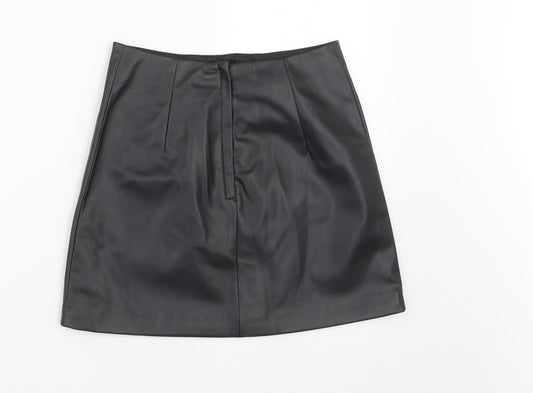 Monki Womens Black  Polyester Maxi Skirt Size 8   Zip