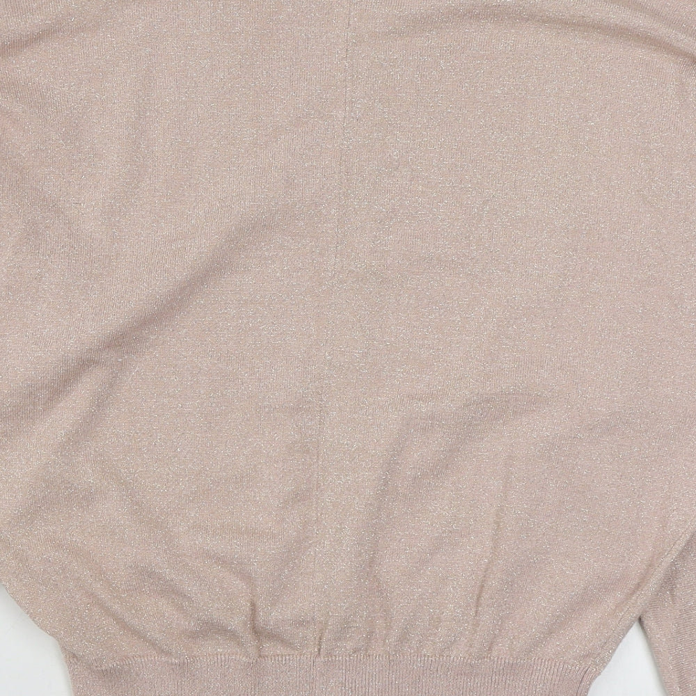 F&F Womens Pink Boat Neck Viscose Pullover Jumper Size 14