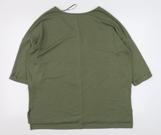 Womens UK Size M New Look Green Pullover Jumper