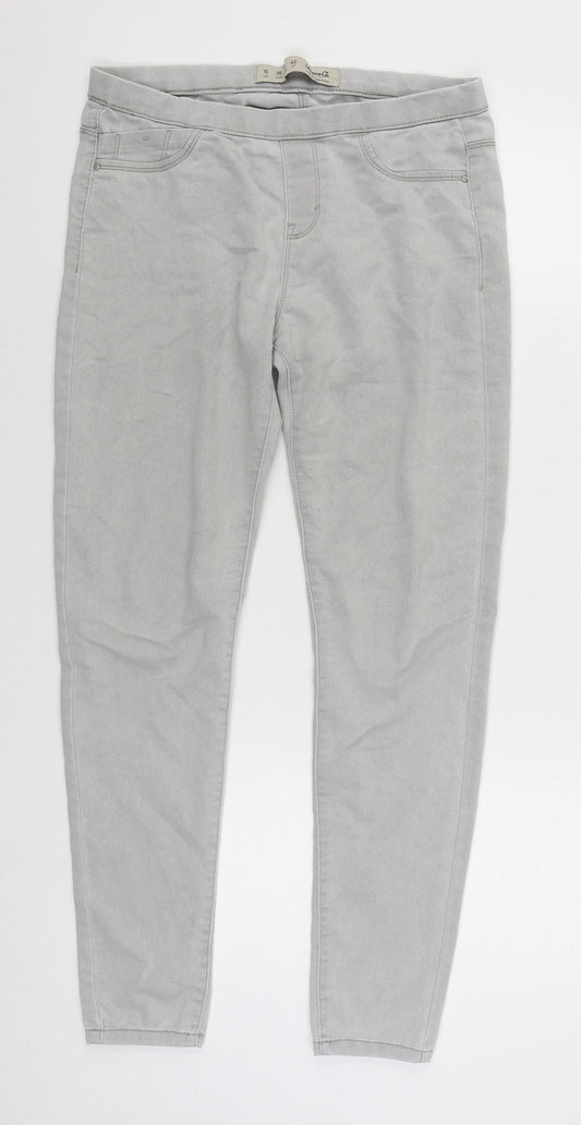 Denim & Co. Womens Grey Cotton Jegging Jeans Size 10 L27 in Regular
