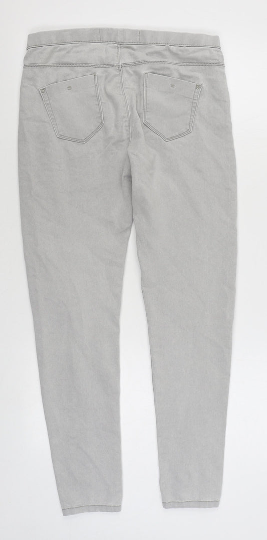 Denim & Co Womens Grey Cotton Jegging Jeans Size 10 L27 in Regular