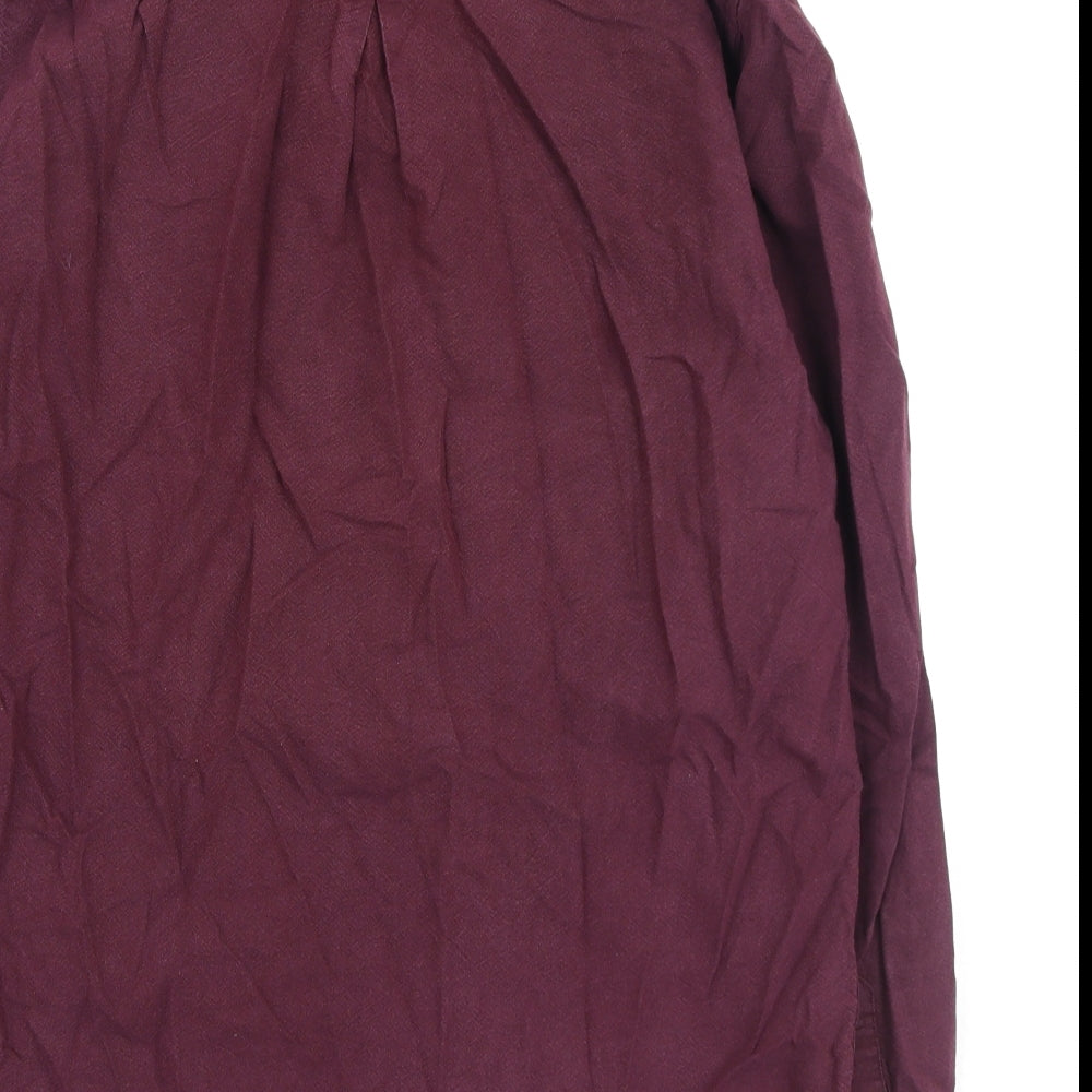 Mens UK Size L River Island Purple Button-Up Long Sleeve Casual Shirt