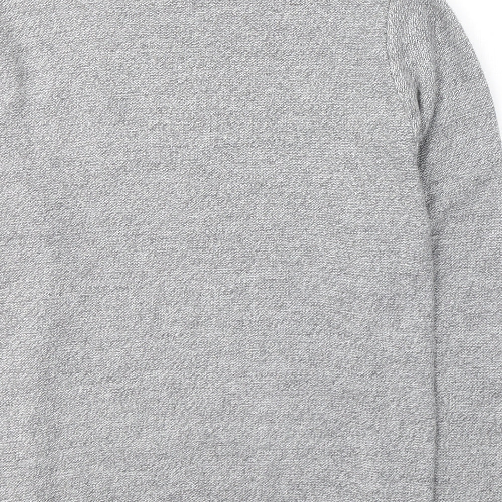Boohoo Mens Grey Round Neck Acrylic Pullover Jumper Size M