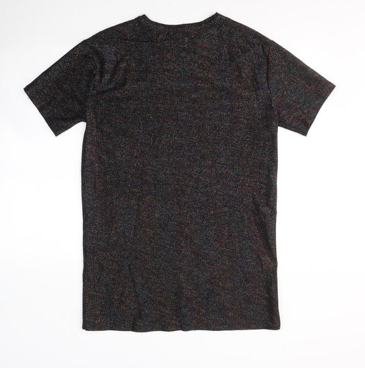 Womens UK Size M Zara Black Tunic T-Shirt