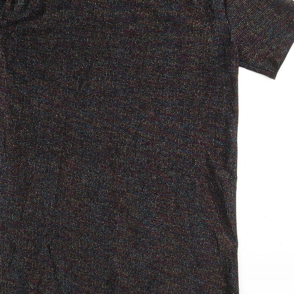 Womens UK Size M Zara Black Tunic T-Shirt