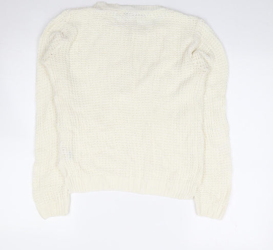 Womens UK Size 12 Select Ivory Pullover Jumper