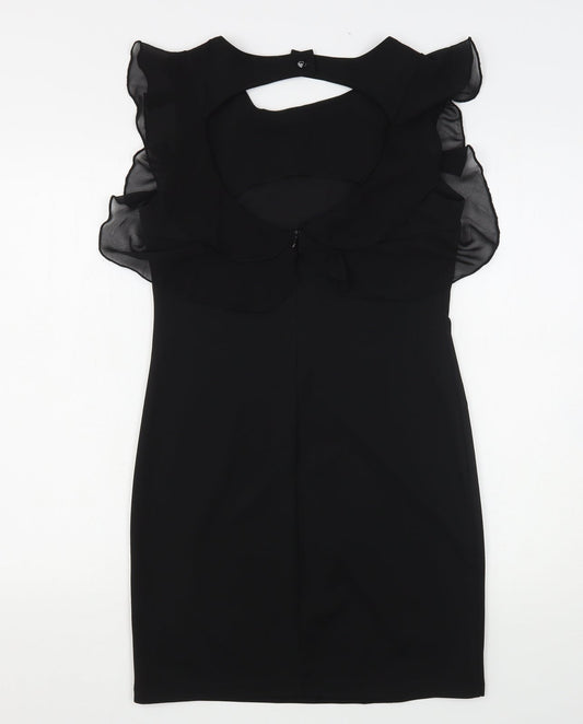 Cameo Rose Womens Black Polyester Mini Size 12 Round Neck